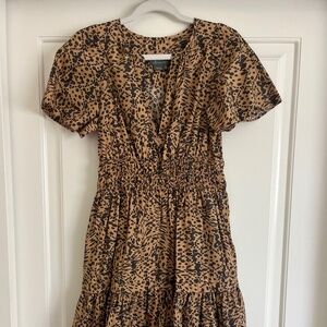 Anthropology Somerset Cheetah Leopard Print Dress XS